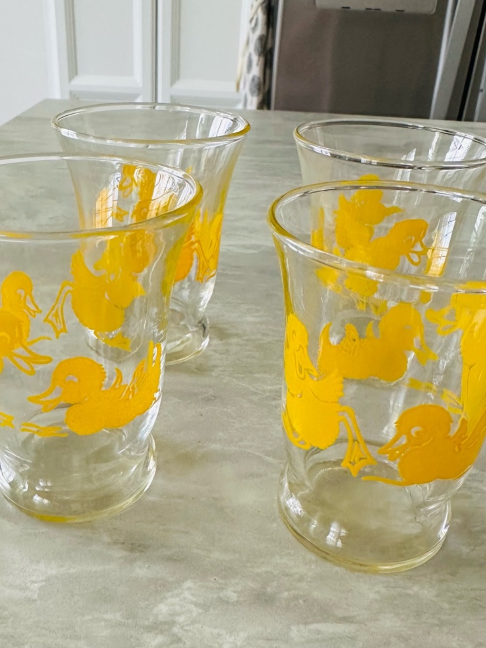 Federal Glass Yellow Duck Glass Tumbler Set - 4pc